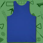 Poolhall Legend Tank Top, in True Royal color, billiards tank top, back view