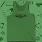 Poolhall Legend Tank Top, in Leaf color, billiards tank top, front view