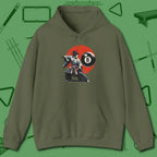 Hall Samurai Hoodie, front view, in Military Green built for bold breaks and quiet confidence