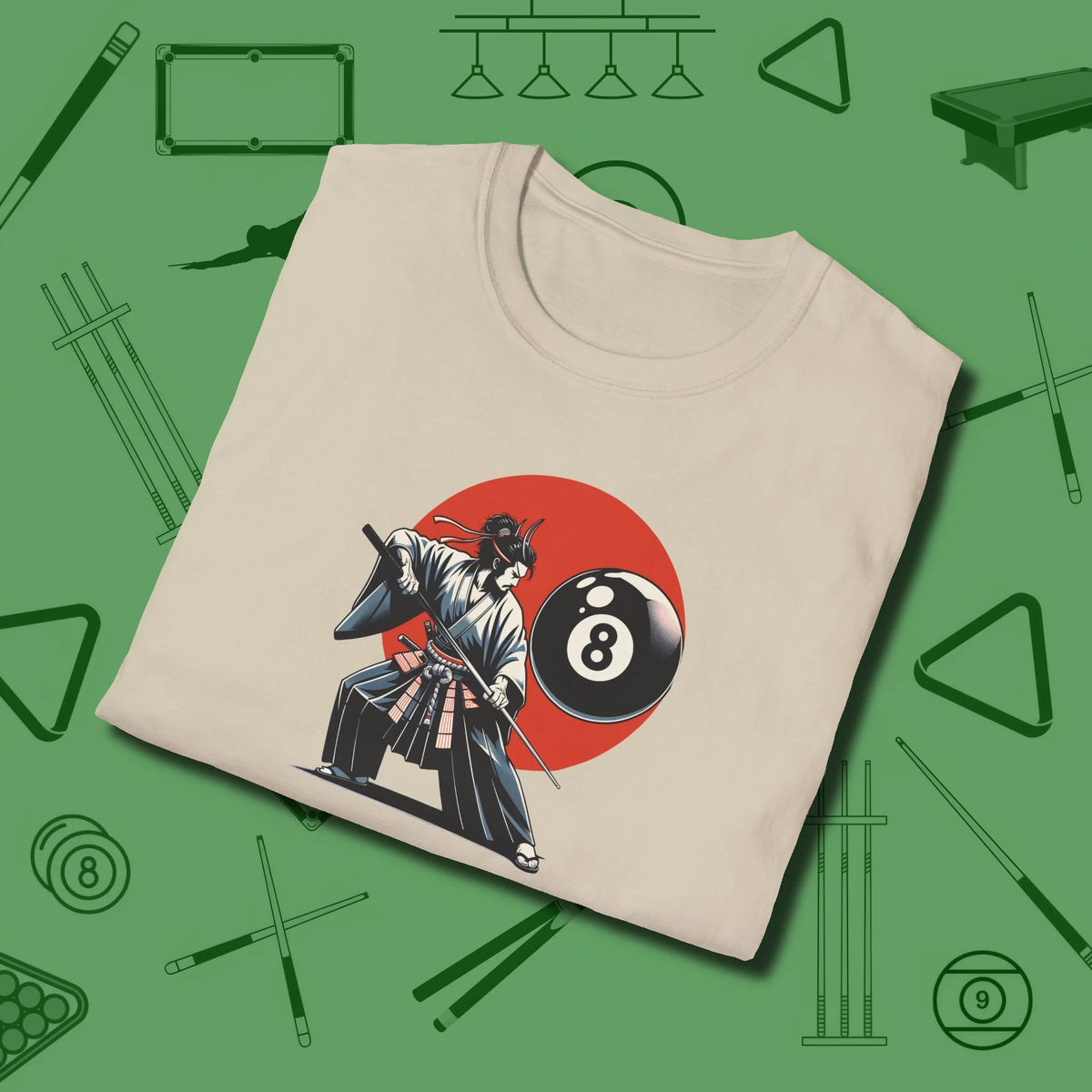 Hall Samurai T-Shirt, folded view, in Sand a clean fit for the dirtiest safeties