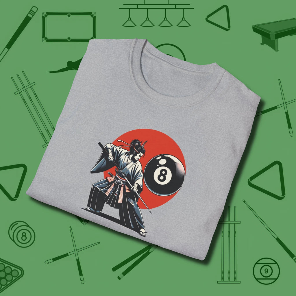 Hall Samurai T-Shirt, folded view, in Sport Grey cool under pressure, hot on the eyes