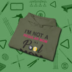 Mom Hoodie, folded view, in Military Green your secret weapon off the table