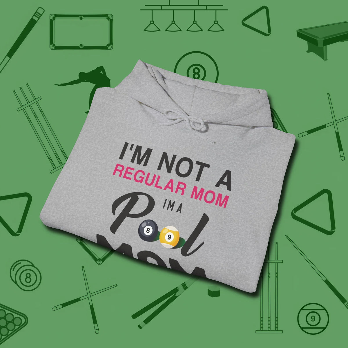 Mom Hoodie, folded view, in Sport Grey your secret weapon off the table