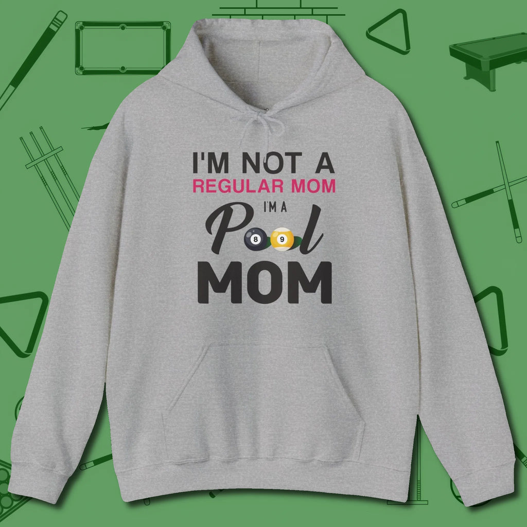 Mom Hoodie, front view, in Sport Grey for players who live the game