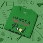 Mom T-Shirt, folded view, in Irish Green where style and cue discipline collide