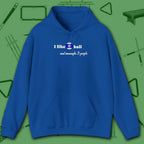 Pool Over People Hoodie, in Royal color, billiards shirt, front view