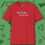 Pool Over People T-Shirt, in Red color, billiards shirt, front view