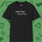 Pool Over People T-Shirt, in Black color, billiards shirt, front view