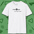 Pool Over People T-Shirt, in White color, billiards shirt, front view