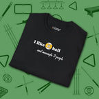 Pool Over People T-Shirt, in Black color, billiards shirt, folded view