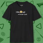 Pool Over People T-Shirt, in Black color, billiards shirt, front view