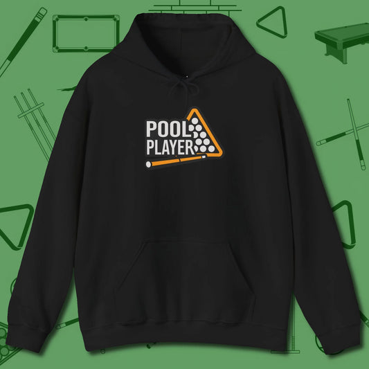 Hoodie, front view, in Black for shooters who dress like they play: sharp