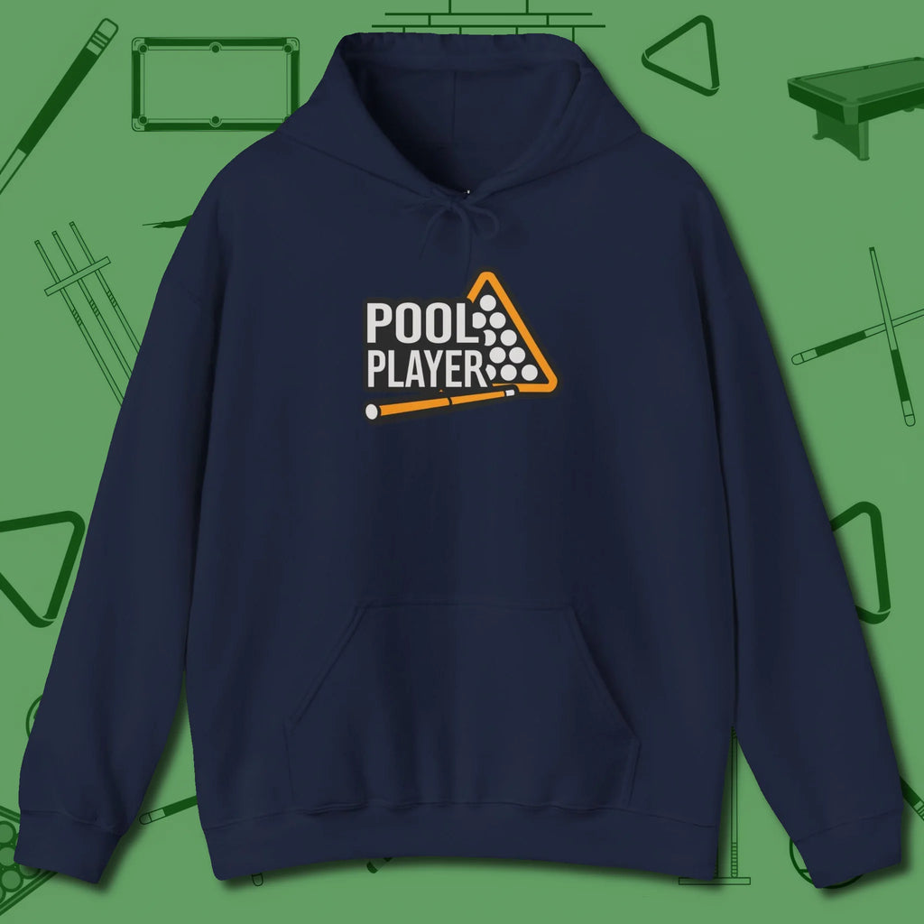 Hoodie, front view, in Navy put your best game on display