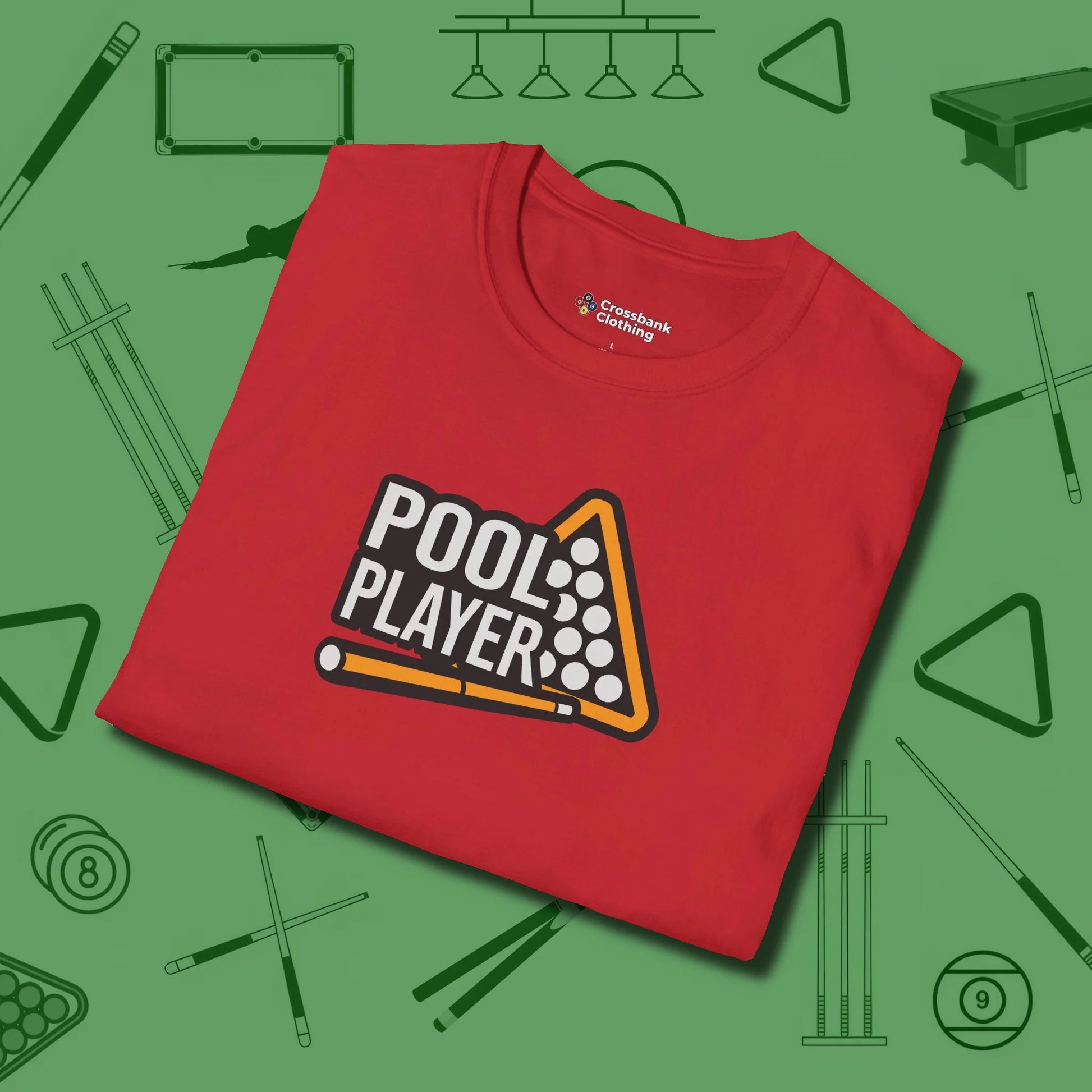 T-Shirt, folded view, in Red what champions wear between racks