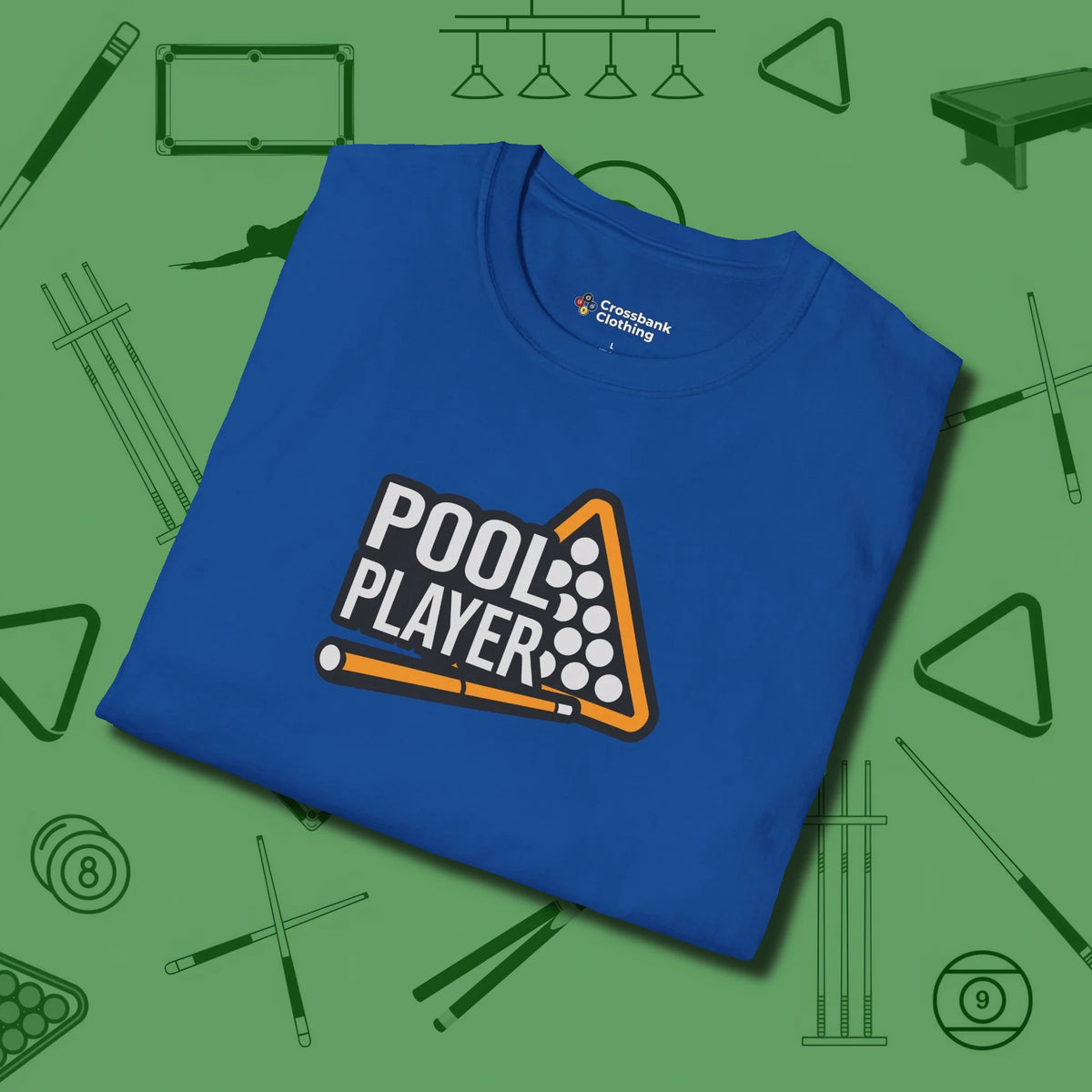 T-Shirt, folded view, in Royal from chalk to clutch, look the part