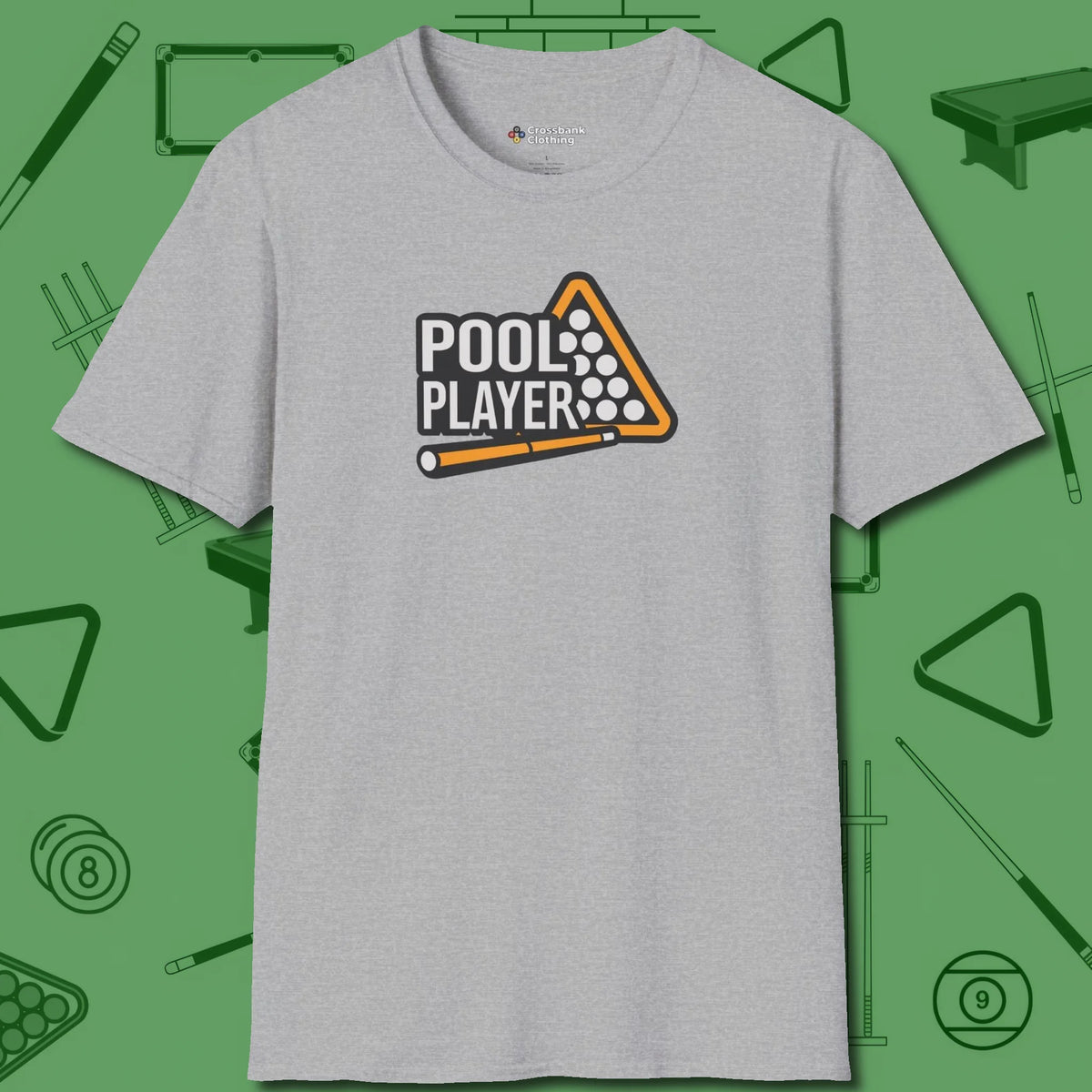 T-Shirt, front view, in Sport Grey because you don’t just play — you represent