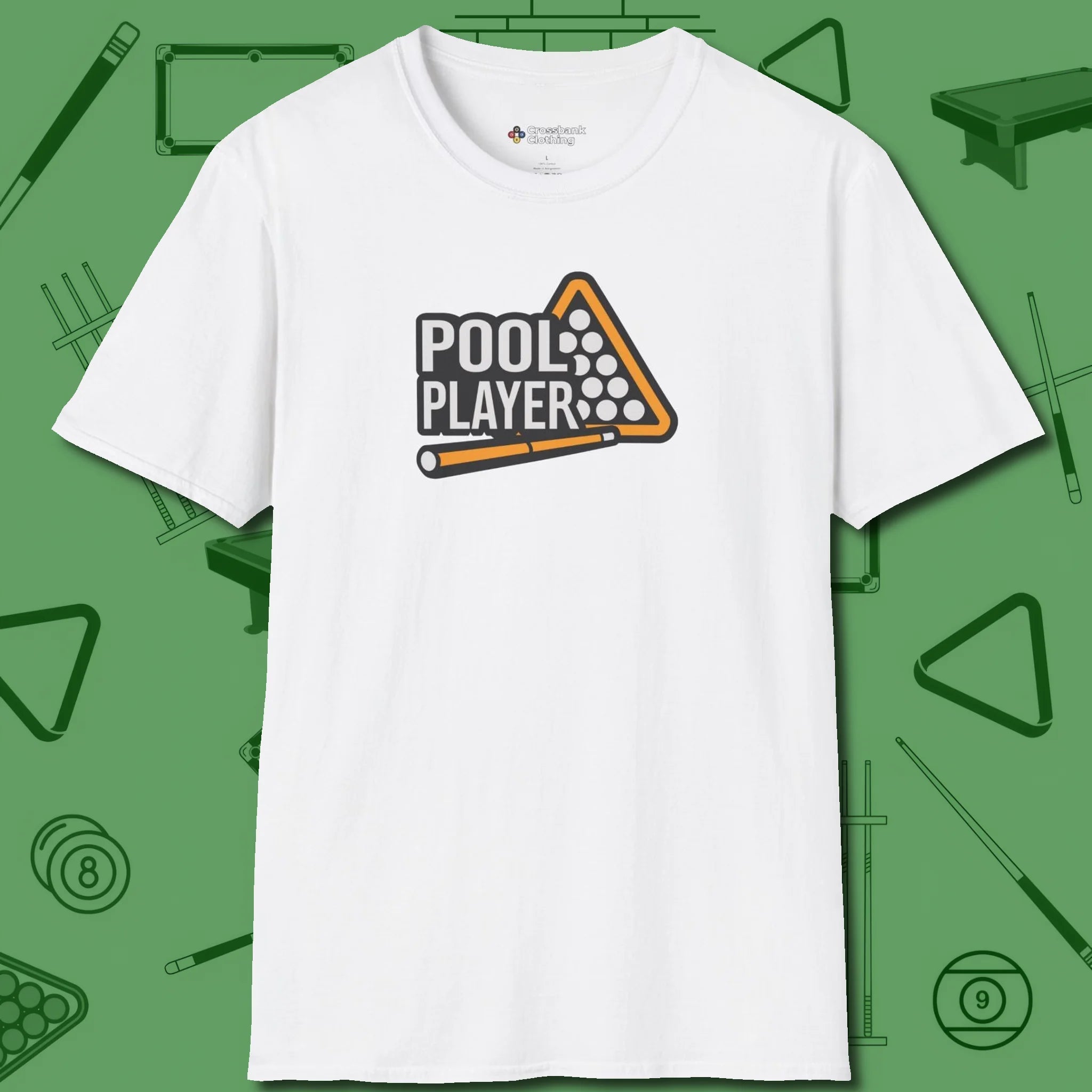 T-Shirt, front view, in White your go-to shirt for league night victories