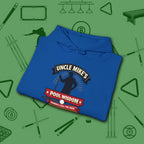 Pool Wisdom Hoodie, in Royal color, billiards hoodie, folded view