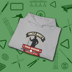 Pool Wisdom Hoodie, in Sport Grey color, billiards hoodie, folded view