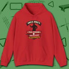 Pool Wisdom Hoodie, in Red color, billiards hoodie, front view
