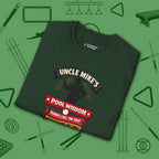 Pool Wisdom T-Shirt, in Forest Green color, billiards shirt, folded view