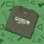 Poolhall Legend T-Shirt, in Military Green color, billiards shirt, folded view