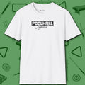 Poolhall Legend T-Shirt, in White color, billiards shirt, front view