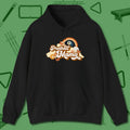 Poolhall Mama Hoodie, front view, in Black style that banks as hard as you do