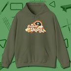 Poolhall Mama Hoodie, front view, in Military Green table-tested, street-approved style
