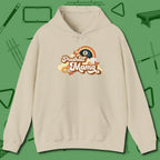 Poolhall Mama Hoodie, front view, in Sand strike fear with swagger and precision