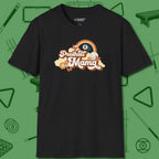 Poolhall Mama T-Shirt, front view, in Black smart apparel for strategic players