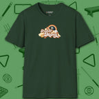 Poolhall Mama T-Shirt, in Forest Green color, billiards shirt, front view