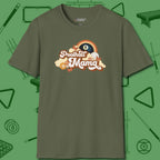 Poolhall Mama T-Shirt, front view, in Military Green table-tested, street-approved style