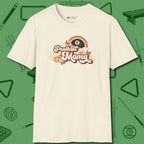 Poolhall Mama T-Shirt, front view, in Natural where cue control meets personal style