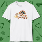 Poolhall Mama T-Shirt, front view, in White tough like your favorite break cue