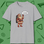 Poolhall Santa T-Shirt, front view, in Sport Grey precise, confident, always in control