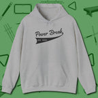 Power Break Customizable Year Hoodie, front view, in Sport Grey confidence stitched in every seam