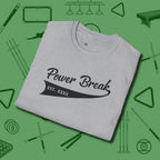 Power Break Customizable Year T-Shirt, folded view, in Sport Grey attitude built for the long haul