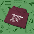 Precision from the Chair Wheelchair Hoodie, folded view, in Maroon your secret weapon off the table