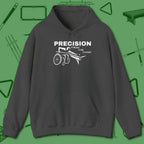 Precision from the Chair Wheelchair Hoodie, front view, in Black dress for the shot you want to take