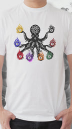 Stripe and Solids Octopus Billiards T-Shirt