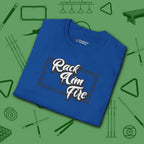 Rack Aim Fire Billiards T-Shirt, in Royal color, pool shirt, folded view