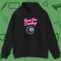 Rack ’Em Darling Hoodie, front view, in Black classic cue style, no gimmicks