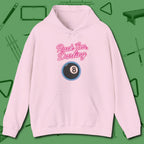 Rack ’Em Darling Hoodie, front view, in Light Pink your secret weapon off the table