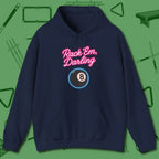 Rack ’Em Darling Hoodie, front view, in Navy strike fear with swagger and precision