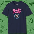 Rack ’Em Darling T-Shirt, front view, in Navy an extension of your pool persona