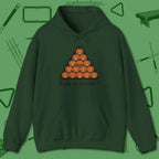 Rack O Lantern Hoodie, front view, in Forest Green dress for the shot you want to take