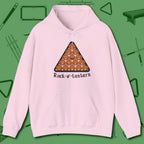 Rack O Lantern Hoodie, front view, in Light Pink made for pool sharks, not posers