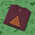 Rack-O'-Lantern T-Shirt, folded view, in Maroon helps your stroke and your style