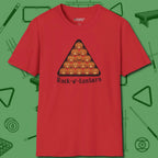 Rack-O'-Lantern T-Shirt, front view, in Red perfect for players with quiet fire